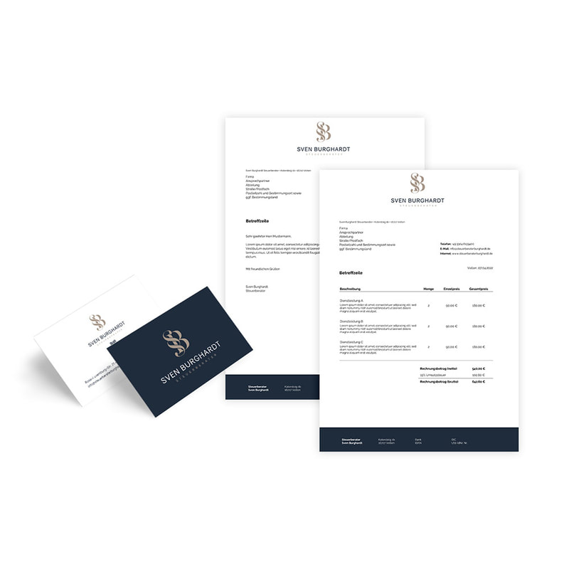 Geschäftspapier Design - Briefkopf und Rechnungsvorlage Paket