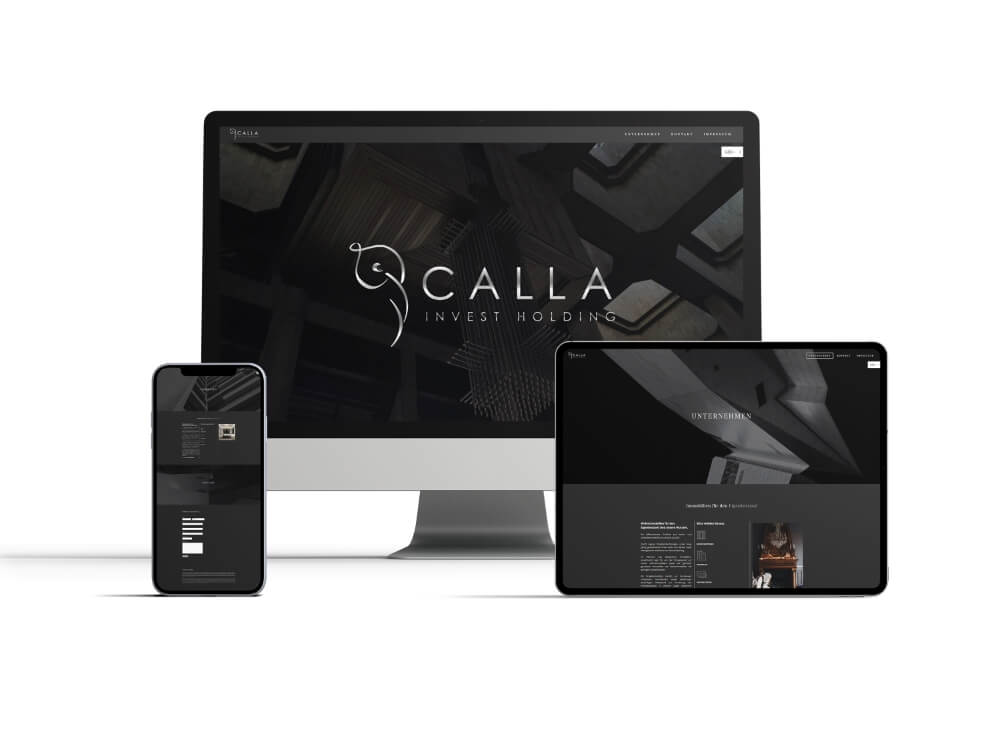 Kleine Website erstellen - Calla Invest Holding AG