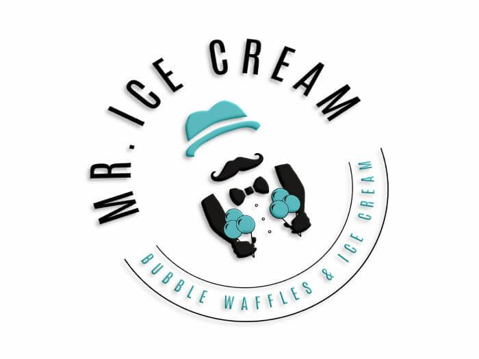 Logo erstellen lassen - Logodesign Berlin - Emblem Bubble Waffles & Ice Cream